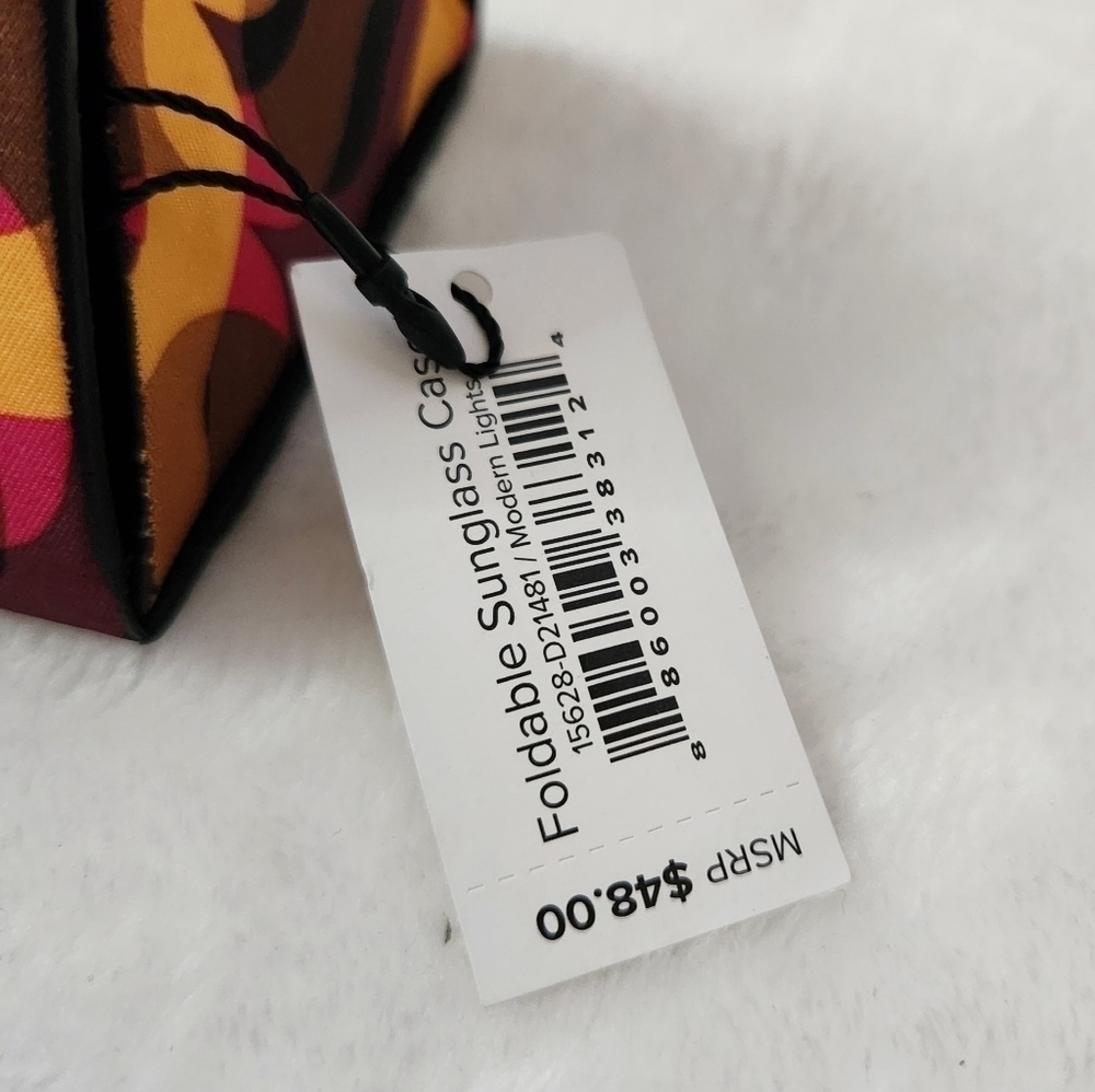 Vera Bradley Modern Lights Foldable Triangle Sunglasses Hard Case - Picture 8 of 8